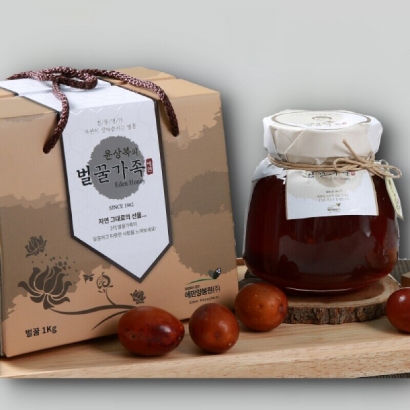 횡성몰,윤상복의 벌꿀가족 선물용 3종 꿀 1kg (단품) 에덴양봉원
