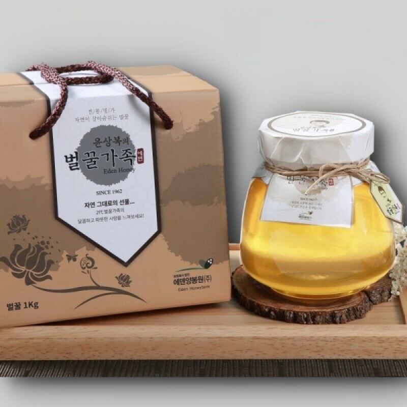 강원더몰,윤상복의 벌꿀가족 선물용 3종 꿀 1kg (단품) 에덴양봉원