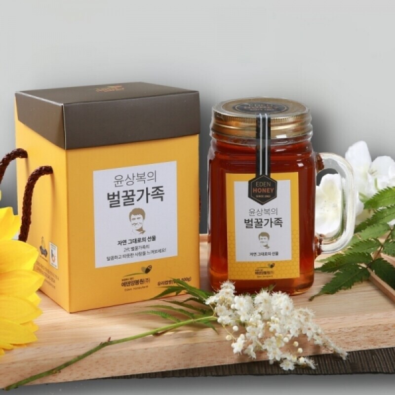 횡성몰,에덴양봉원 가정용 유리컵 꿀 500g (유리컵)