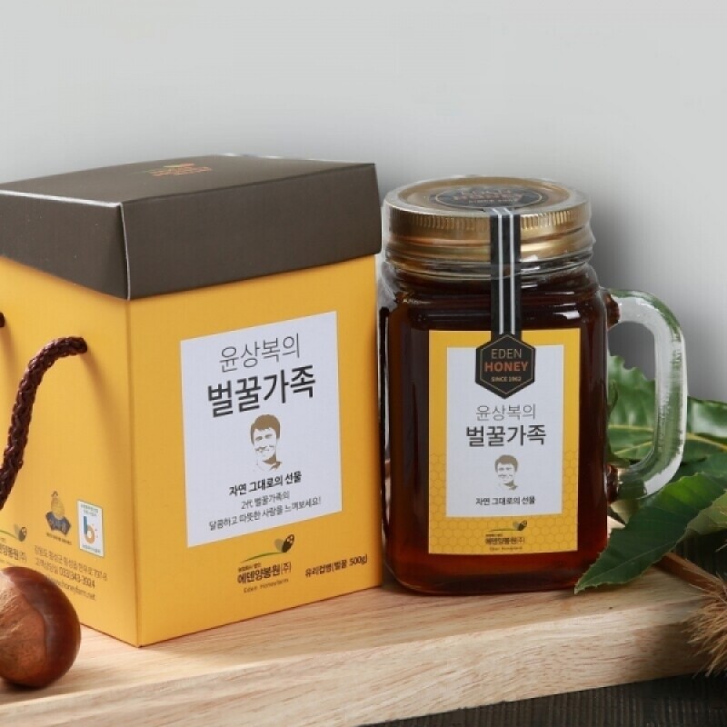 횡성몰,에덴양봉원 가정용 유리컵 꿀 500g (유리컵)